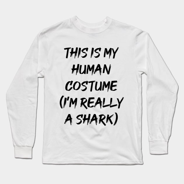 I just really like sharks okay? brown professional artwork Long Sleeve T-Shirt by vezny